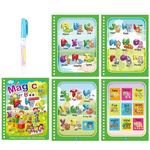 Libros para colorear y dibujar para niños, libro mágico de agua con bolígrafo, juguetes educativos para niños de 2 a 4 años, juguetes Montessori para bebés.