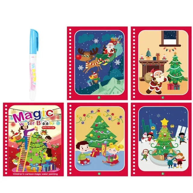 Libros para colorear y dibujar para niños, libro mágico de agua con bolígrafo, juguetes educativos para niños de 2 a 4 años, juguetes Montessori para bebés.