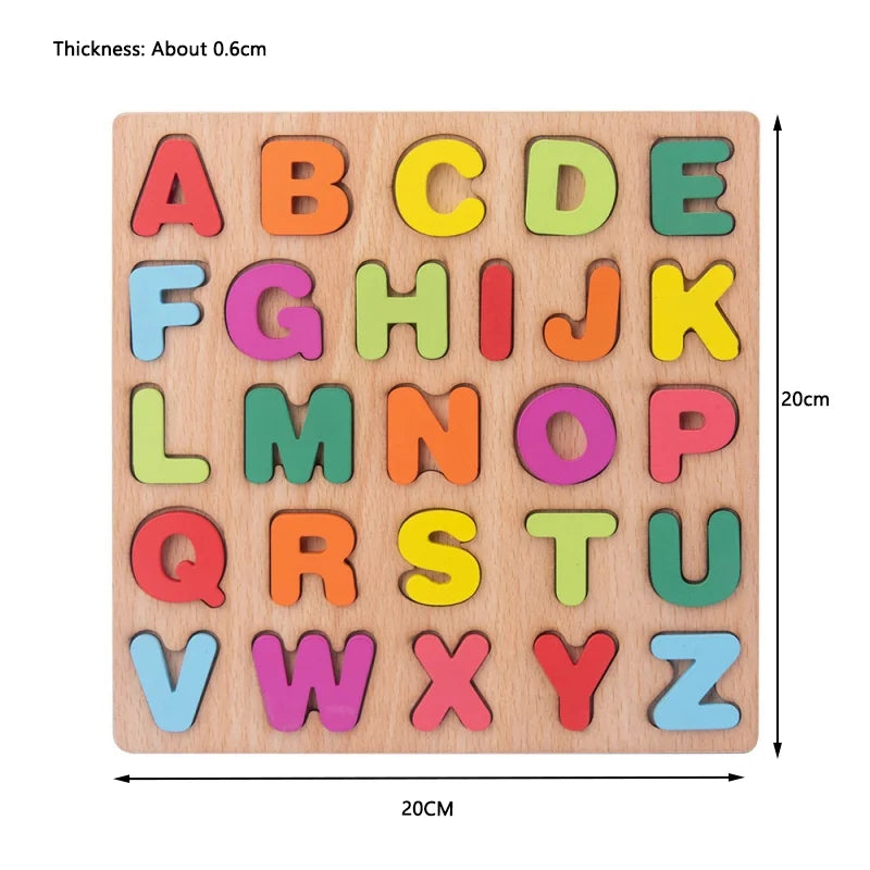 Juguetes Montessori para bebés, rompecabezas de madera con clavijas, tableros de agarre, juguetes Tangram, rompecabezas de animales de dibujos animados, frutas, rompecabezas 3D, juguetes educativos.