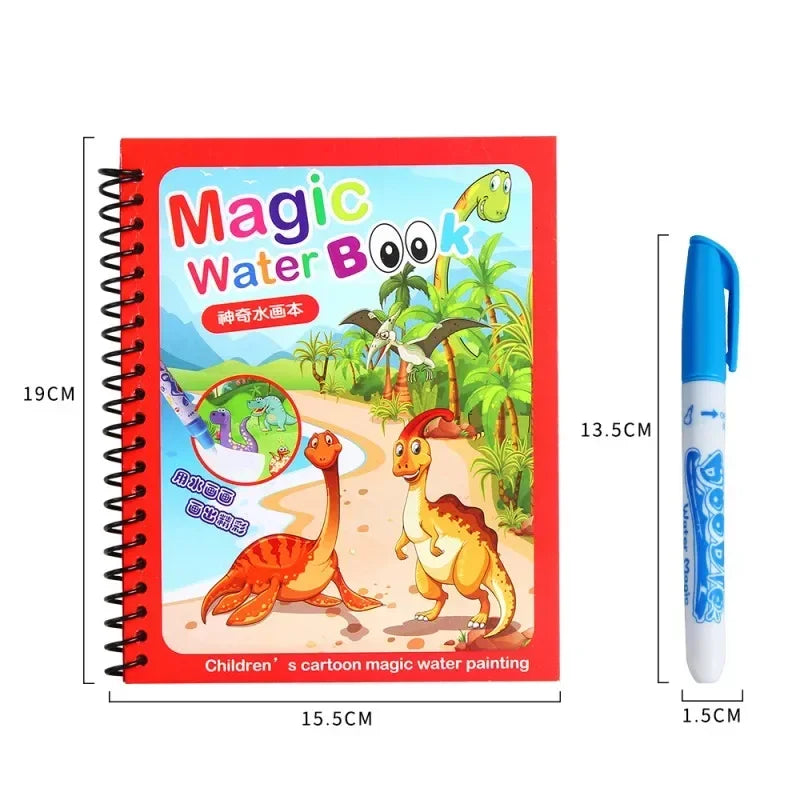 Libros para colorear y dibujar para niños, libro mágico de agua con bolígrafo, juguetes educativos para niños de 2 a 4 años, juguetes Montessori para bebés.