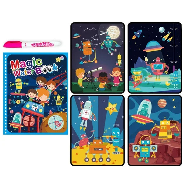 Libros para colorear y dibujar para niños, libro mágico de agua con bolígrafo, juguetes educativos para niños de 2 a 4 años, juguetes Montessori para bebés.